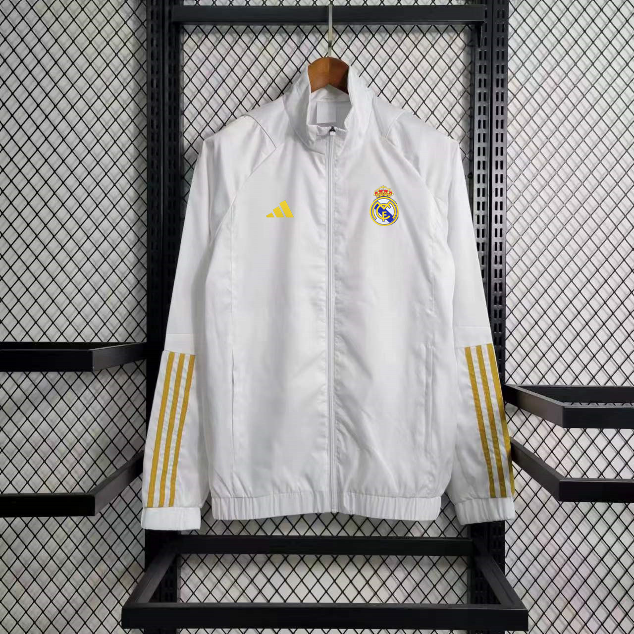 AAA Quality Real Madrid 23/24 Wind Coat - White/Yellow